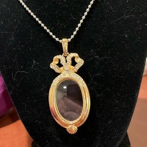 Swarovski Gold and Black Pendant Necklace